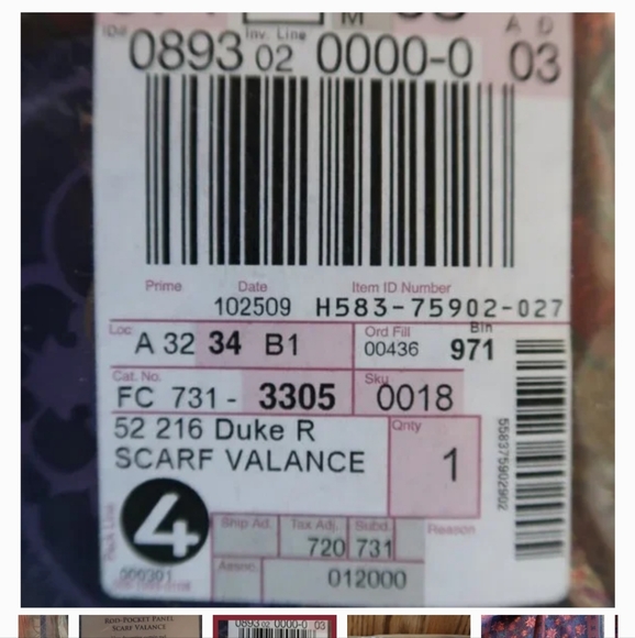 Window Scarf - Picture 1 of 5